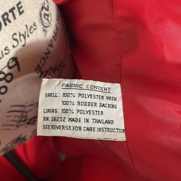 J Gallery Petite 5/6 Red Long Coat Vintage Colorful 80s Vintage Trench VTG - Picture 7 of 8